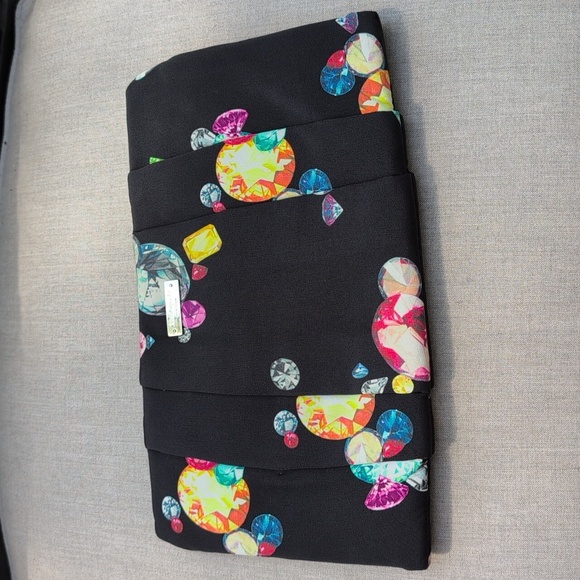 Kate Spade New York KingsJewels Print Kaleidoball Satin Clutch - Picture 2 of 8
